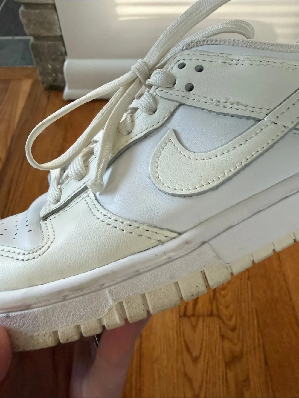 Nike White/Yellow Cream Dunk Sneakers